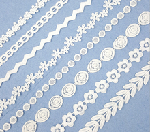 20 yardas Vintage borde de encaje bordado Trim Ribbon boda traje artesanía de costura DIY 2024 - compra barato
