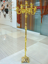 Высочайший золотой канделябр IMUWEN, 103 см высота, 7 подсвечников, свадебный подсвечник, уникальный блестящий серебряный декоративный подсвечн... 2024 - купить недорого