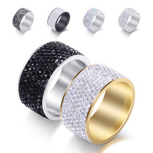 Anéis dourados e brancos de noivado, anéis masculinos e femininos de cristal, joias da moda para mulheres e homens, 6 a 12 2024 - compre barato