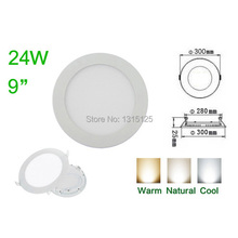 40PC / LOT Ulthra thin 24W LED Panel Lights,Round LED Recessed Ceiling Light,LED panel lamp for home illumination+Free Shipping 2024 - buy cheap
