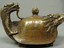 Free shipping Chinese Old Copper Handwork Dragon Tea Pot 2024 - buy cheap