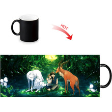 Tazas de cerámica con cambio de Color reactivo y calor, taza mágica de cerámica sensible al agua hirviendo, taza personalizada de té y café Mononoke, 12oz 2024 - compra barato