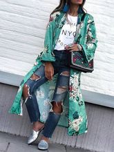 Women Vintage Floral Loose Shawl Long Kimono Cardigan Boho Tops Jacket Blouse 2024 - buy cheap