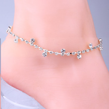 Sexy Clear Rhinestone Anklet Foot Sandal Beach Wedding Jewelry Ankle Bracelet Bracelets Anklets For Women 2024 - buy cheap