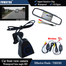 FUWAYDA car LCD Car front View Monitor+Lights Night Vision ccd color front view Camera for Toyota Prado Highlander Land Cruiser 2024 - buy cheap