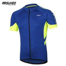 ARSUXEO Men's Summer Cycling Jersey Quick Dry Bicycle Riding T Shirt Short Sleeves MTB Mountain bike Tops Clothing 636 2024 - buy cheap