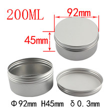 3ps/lot Empty,200g silver Aluminum Pot Jars,Candle Containers,With Lids,aluminum jar package,empty cream jar refillable jar 2024 - buy cheap