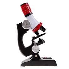 Kids Educational Microscope Kit Science Lab LED 100-1200X Toy Home School Interest Cultivation Child Boys Birthday Gift Present 2024 - buy cheap