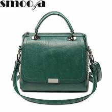 SMOOZA Casual Women Soft Pu Leather Handbag Female Shoulder Bag Messenger Bag Larger Size Winter Women Bags For Women 2020 2024 - buy cheap