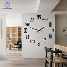 Acrylic 3d Digital Diy Big Wall Clock Household Living Room Decoration Craft Needle Quartz Mute Wall Clocks Gift 2024 - buy cheap