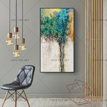 Large 100% Hand Painted Canvas Oil Paintings Modern Abstract Tree Oil Painting On Canvas Wall Picture For Living Room Home Decor 2024 - buy cheap