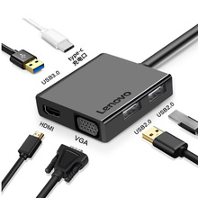 Hub usb c 6 em 1 para usb 3.0 hdmi 4k vga para macbook pro xiaomi asus lenovo notebook huawei mate 10 20 dispositivos matebook tipo c c120 2024 - compre barato