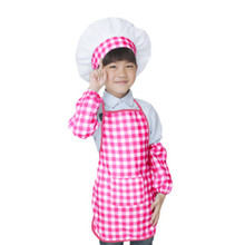choldren's apron set painting apron kitchen cooking apron kids apron and hat kidergarten supplies 2024 - buy cheap
