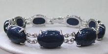 Wholesale Price! Free Shipping silver plated 10X14MM Pearl Lapis lazuli Bracelet>>>  women jewerly Free shipping 2024 - buy cheap