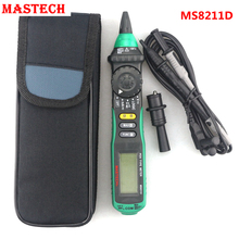 MASTECH MS8211D ручка-Тип ЖК-дисплей Цифровой мультиметр Авто Диапазон AC DC 600 В 200mA Напряжение Ток Сопротивление Mini Multi тестер 2024 - купить недорого