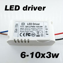 10 unids/lote 6-10x3W 600mA Controlador LED para lámparas de luz de techo 85-277V 6x3W 7x3W 8x3W 9x3W 10x3W transformador externo envío gratuito 2024 - compra barato