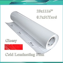 25"X91ft (63CMx28M) Glossy Clear UV Luster PVC Laminating Film Protect Photo For Cold Laminator 2024 - buy cheap