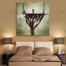 100% Handpainted Abstract Modern Wall Painting City Life Tree Oil Painting On Canvas Wall Decor Home Decoration 2024 - buy cheap