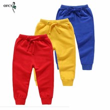 Spring Boys Elastic Waist Pants Soft Sports Pants For Girls Children Sweatpants Kids Trousers Baby Top-Quality Clothing 1-12Year 2024 - buy cheap