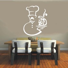 Calcomanía de vinilo para pared, calcomanía de cocinero, Chef, artículos para el hogar, murales de arte, diseño Interior moderno, cafetería, comedor, cocina, póster de pared, decoración WW-372 2024 - compra barato