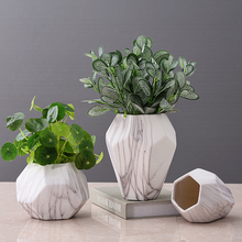 Europe Marble Ceramic Vase dried flower container Tabletop flower vase flower vases for homes vase for wedding decorate 2024 - buy cheap