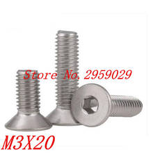 1000pcs DIN7991 M3*20 M3 x 20mm Stainless steel 304 hex socket countersunk head machine screw 2024 - buy cheap