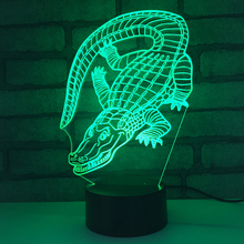 Luminária noturna led rgb de crocodilo, lâmpada de mesa com 7 cores, figuras de ação, 1877 meninos, meninas, brinquedos de natal 2024 - compre barato