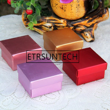 500 шт., разноцветные блестящие бумажные коробки для конфет 2024 - купить недорого