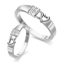 New Romantic Ring Vashiria Fashion Nice Plated Gold  CZ Nice Couple Ring Heart Wedding Ring J374 2024 - buy cheap