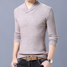 Men V-neck Wool Sweaters Autumn Winter Slim Jumper Sweaters Tops Male Solid Color Casual Cashmere Wool Pullovers Sweaters FP1719 2024 - buy cheap