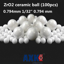 Bolas de cerámica de Zirconia Zro2, 100 Uds., 0.794mm, 1/32 ", 0.794 Mm, rodamientos/bomba/deslizador lineal/valvs, bolas G5, envío gratis 2024 - compra barato