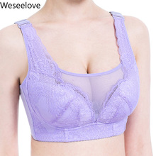 Plus Size Sexy Women Lace Seamless Bras Adjustable Push Up Wire Free Lady Wireless Breathable Bralette Bras Lingerie Big Cup E02 2024 - buy cheap