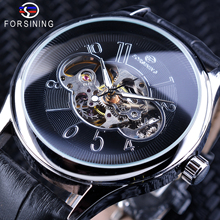 Forsining-Reloj de pulsera para hombre, cronógrafo mecánico masculino, creativo, de esqueleto, luminoso, de lujo, color negro, 2018 2024 - compra barato