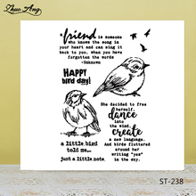 ZhuoAng-sellos transparentes de día de pájaro feliz para álbum de recortes, fabricación de tarjetas, álbum decorativo, sello de silicio artesanal 2024 - compra barato