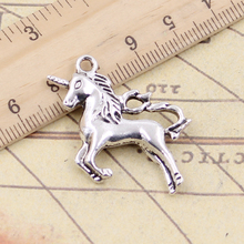 5pcs Charms Horse Unicorn 39x27mm Tibetan Silver Color Pendants Antique Jewelry Making DIY Handmade Craft 2024 - buy cheap