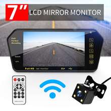 7 Inch TFT LCD Car Rear View Mirror Monitor +Night Vision Reverse Car Camera bluetooth Packing System for Car Rearview Monitors 2024 - buy cheap