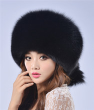 MPPM Women Winter Natural Real Fox Fur Hat 100% Real Fox Fur Cap Quality Russia Warm Real Fox Fur Caps Real Fox Fur Bomber Hats 2024 - buy cheap
