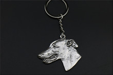 Новая мода Грейхаунд собака брелок ювелирные изделия Популярные виппет брелок кольцо для ключей 2024 - купить недорого