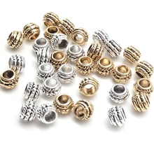 Wholesale 30pcs/lot Zinc Alloy Metal Spacer Beads for DIY Jewelry Making Bracelets Accessories 2018 New Arrival 2024 - buy cheap