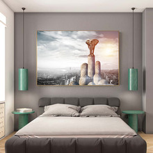 Wild Elephant Africa Elephant Animal Canvas Art Landscape Painting Posters and Prints Scandinavian Wall Picture for Living Room 2024 - buy cheap