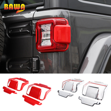 BAWA ABS Car Stickers for Jeep Wrangler JL 2018 up Tail Light Rear Lamp Decoration Cover Trim Stickers for Jeep Wrangler jl 2024 - buy cheap