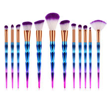 BBL 12pcs Makeup Brushes Fan Shaped Powder Lip Concealer Eyeshadow Shader Brush Tapered Blender Highlighter Brush Essential Tool 2024 - buy cheap