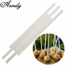 Aomily 10pcs/Set 20cm Round Lollipop Lolly Sticks Cake Dowels For DIY Mini Cupcake Muffin Crafts Candy Decor Rod Party Events 2024 - buy cheap