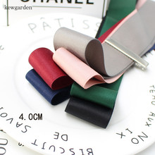 Kewgarden-cintas de satén de algodón de Color sólido, lazo hecho a mano, accesorios para ropa, 5 m/lote, 38mm, 3,8 cm 2024 - compra barato
