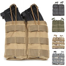 Bolsa tática cqc molle com abertura dupla, bolsa para arma de paintball, airsoft, caça, rápida, ak ar m4 fêmea, rifle, mag 2024 - compre barato