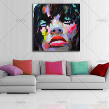 100%Handmade Abstract Coloring Portrait Oil Painting on Canvas Hand-painted Impressionist Wall Artwork Hang Picture Home Decor 2024 - buy cheap