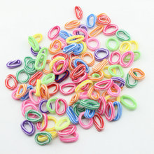 Wholesale 100Pcs/lot Colorful Child Kids Hair Holders Cute Rubber Hair Band Elastics Accessories Girl Charms Tie Gum 2024 - buy cheap