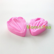 Mom&Pea 0733 Free Shipping Petal Shaped Silicone Press Mold Cake Decoration Fondant Cake 3D Mold Food Grade 2024 - buy cheap