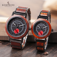 BOBO BIRD Wooden Lovers' Watches Set Top Brand Luxury Stylish Women Watch Men Great Gifts Relogio Masculino 2024 - buy cheap