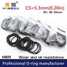 2PC/lot Rubber Ring NBR Sealing O-Ring CS5.3mm ID63/65/67/69/70/71/73/75/77.5/80*5.3mm O Ring Seal Gasket Nitrile Oring Oil Ring 2024 - buy cheap